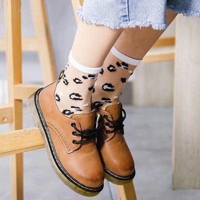 Chaussettes Léopard Transparentes