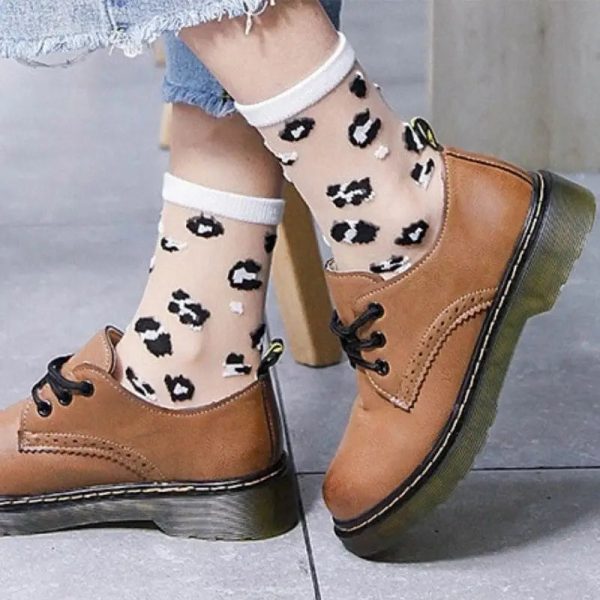 Chaussettes Léopard Transparentes