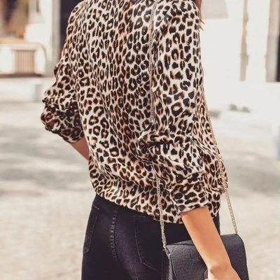 Chemisier Femme Léopard Classique