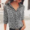 Chemisier Femme Léopard Classique Gris