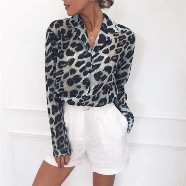 Chemisier Femme Motif Léopard