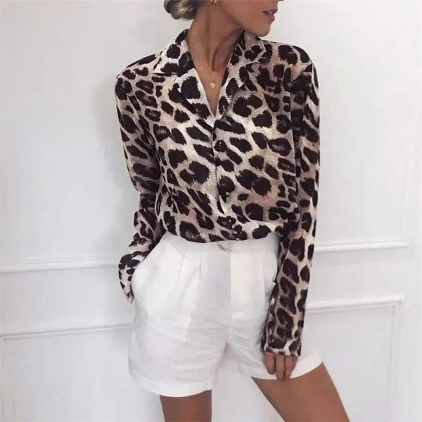 Chemisier Femme Motif Léopard