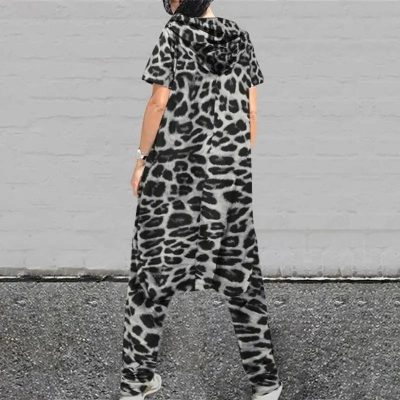 Combinaison léopard baggy grise