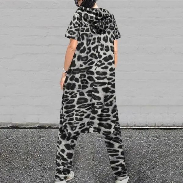 Combinaison léopard baggy grise