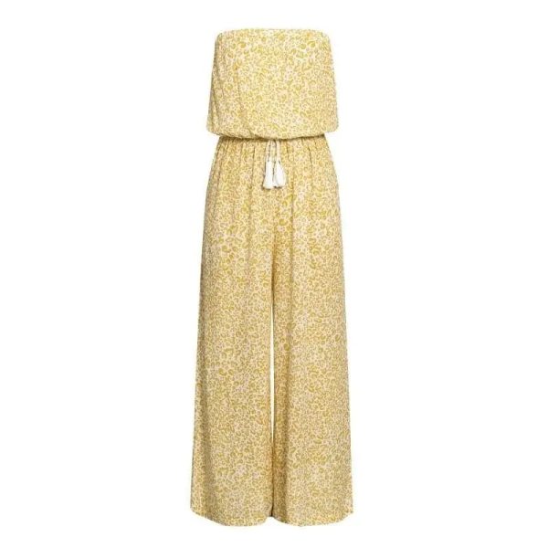 Combinaison Léopard Bustier Jaune
