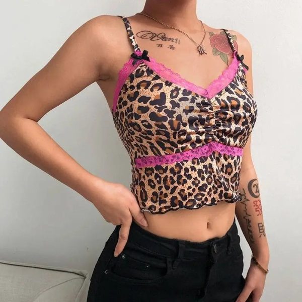 Crop Top Léopard Lingerie