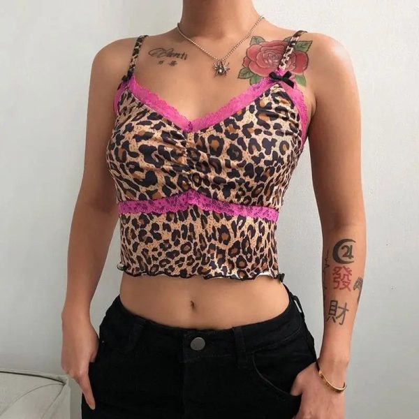 Crop Top Léopard Lingerie