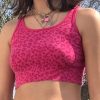 Crop Top Léopard Rose