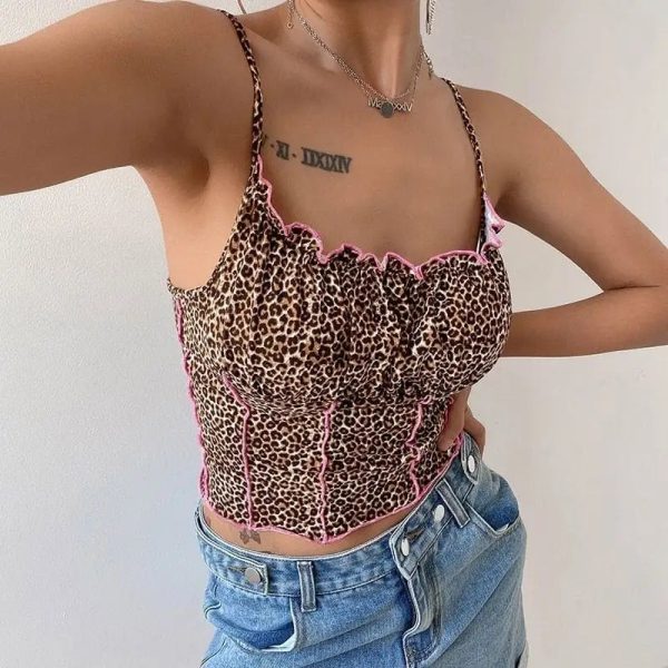 Crop Top Léopard Tendance