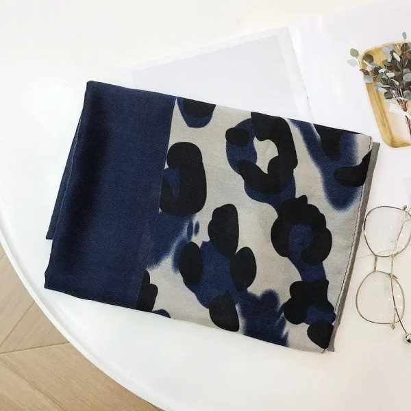 Echarpe Léopard Bleue Tendance