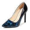 escarpins leopard bleu