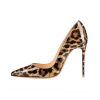 escarpins leopard cuir verni