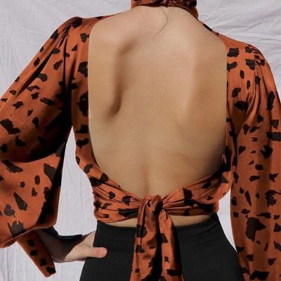 Haut Léopard Décolleté