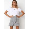 Jupe Léopard Courte Asymétrique Blanche