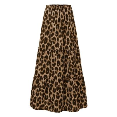 jupe leopard longue
