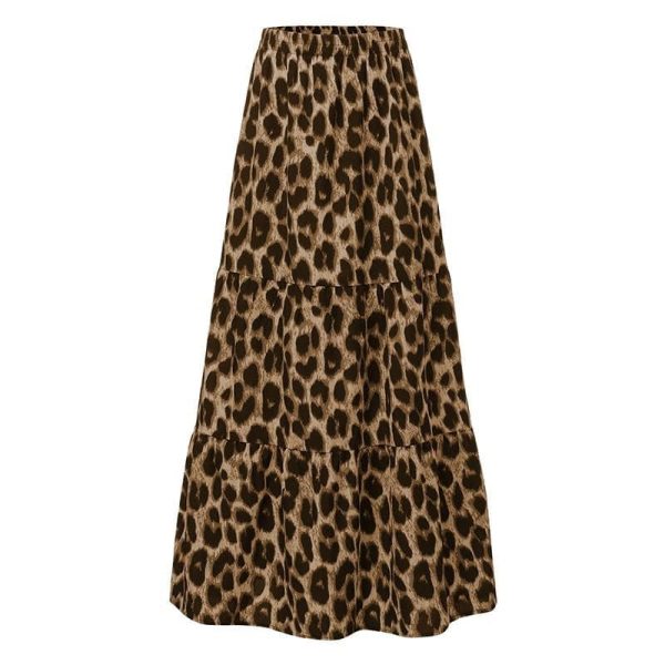 jupe leopard longue