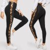Legging à Bandes Léopard