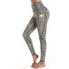 Legging de Sport Léopard à Poche Blanc