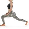 Legging de Sport Léopard à Poche Blanc