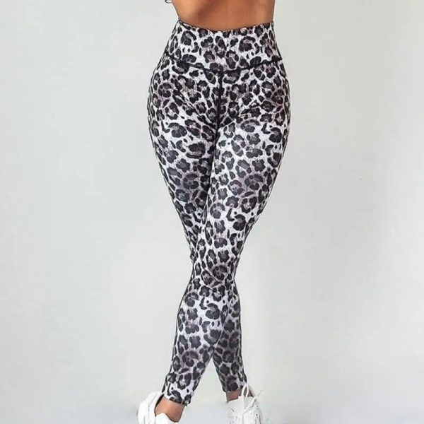 Legging de Sport Léopard Gris