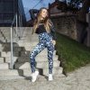 Legging Léopard Bleu