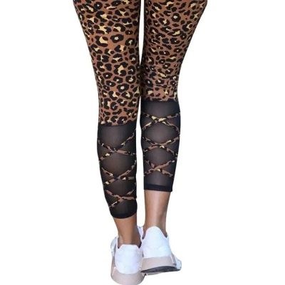 Legging Léopard Détails Transparents