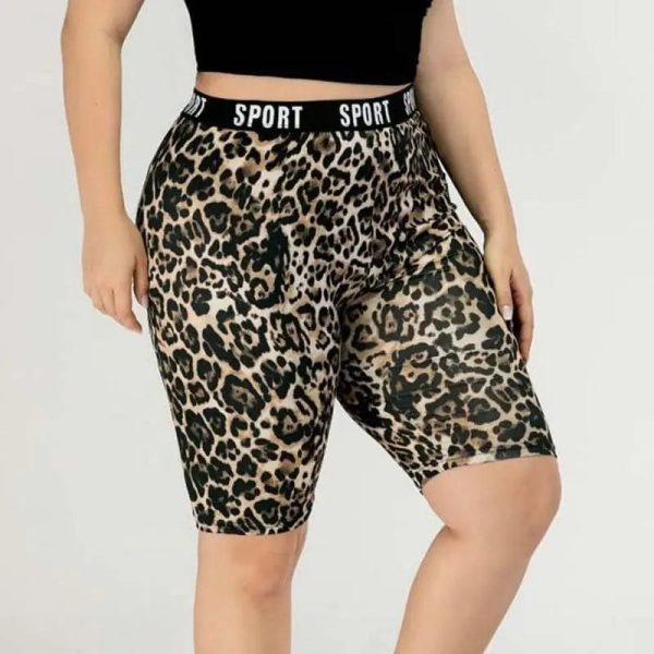 Legging Léopard Grande Taille Cycliste