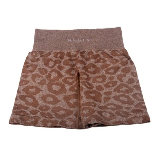 Legging Short Sport Léopard Café