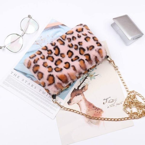 mini sac a bandouliere leopard rose