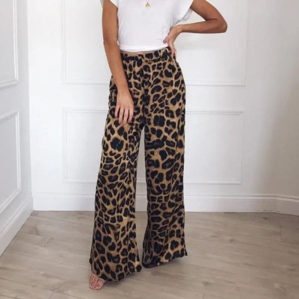 Pantalon Flare Léopard