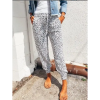 Pantalon Fluide Léopard Printemps-Été Blanc