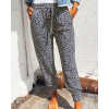Pantalon Fluide Léopard Printemps-Été Gris