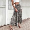 Pantalon Fluide Léopard Taille Haute