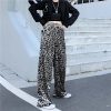 Pantalon Large Léopard Blanc