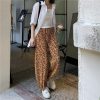 Pantalon Large Léopard Camel