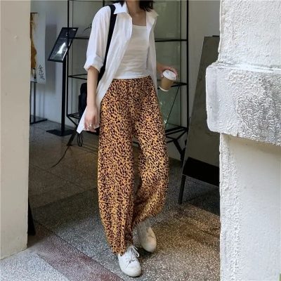 Pantalon Large Léopard Camel