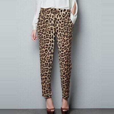 pantalon leopard femme
