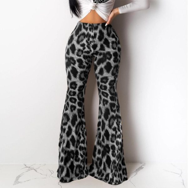 pantalon leopard gris