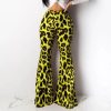 Pantalon Léopard Pattes d'éléphant Jaune