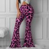 Pantalon Léopard Pattes d'éléphant Rose