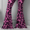 Pantalon Léopard Pattes d'éléphant Rose
