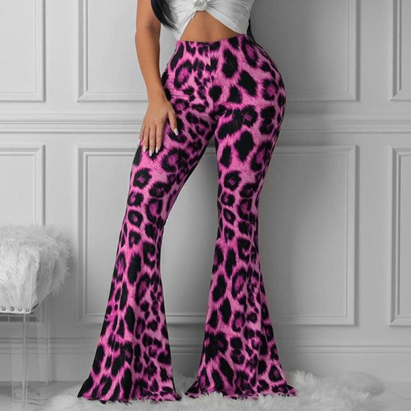 pantalon leopard rose