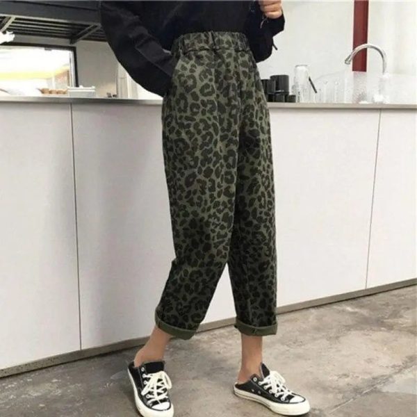 Pantalon Motif Léopard