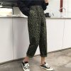 Pantalon Motif Léopard Kaki