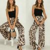 Pantalon Palazzo Imprimé Léopard