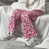 Pantalon Palazzo Léopard Rose
