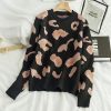 Pull Amour Léopard Noir