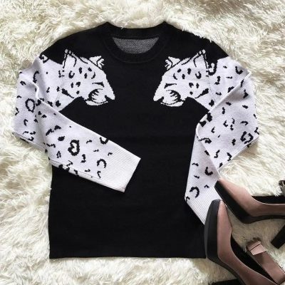Pull Femme Imprimé Léopard