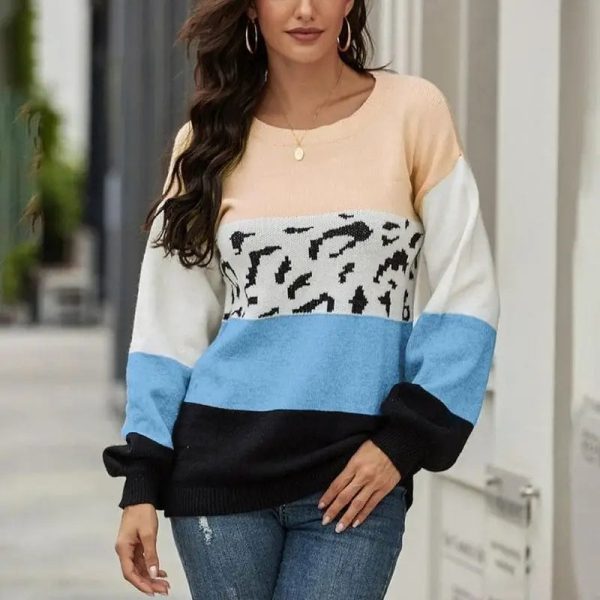 Pull Léopard à Rayures