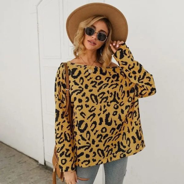 Pull Léopard Col Bardot